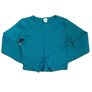 Bozzolo Waffle Knit Long Sleeve Crop